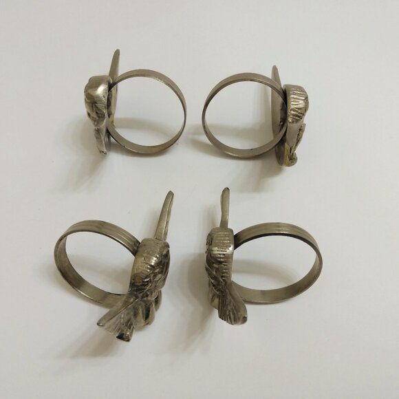 Angel Napkin Rings Set of 4 Cherubs Made in India Retro Vintage - Picture 4 of 10